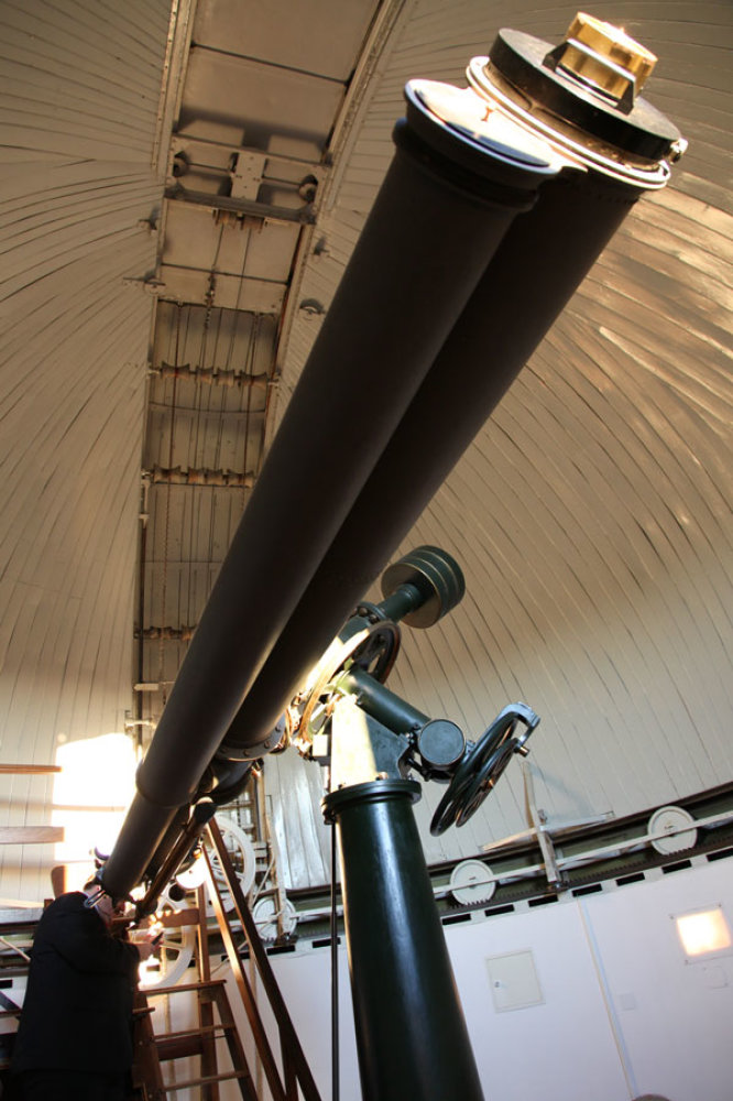 Der Große Refraktor bzw. das Teleskop der Kuffner Sternwarte