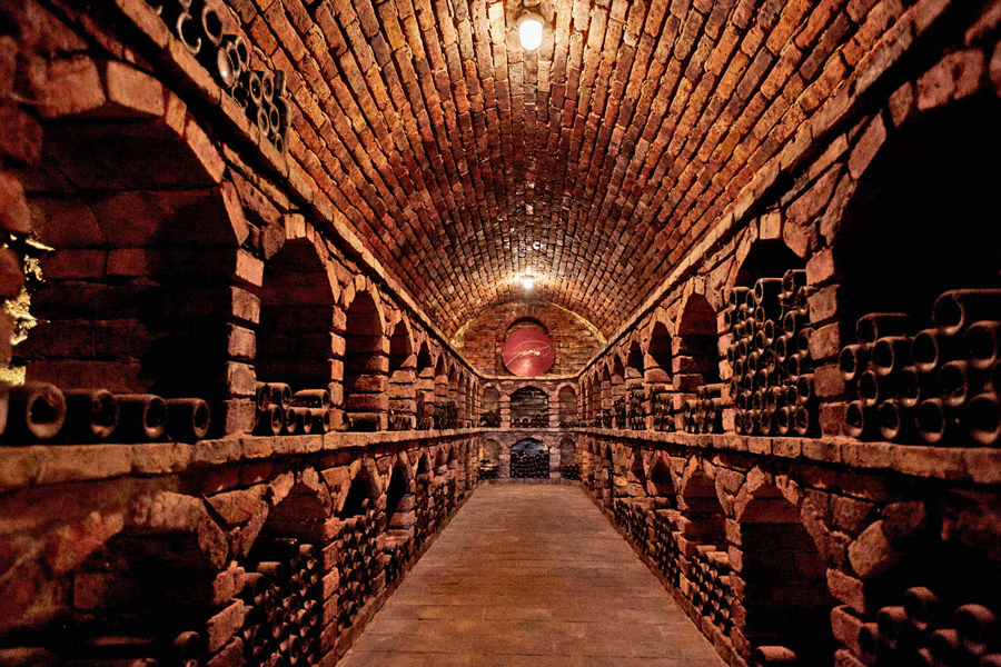 Die alten Kellerröhren als Lagserstätte hochwertigen Rotweins © Freigeist