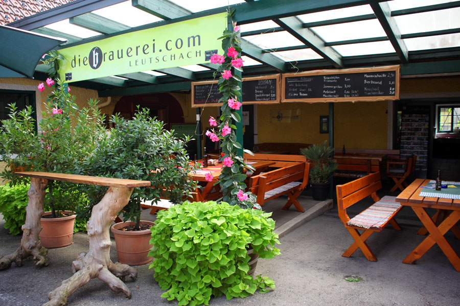 Gastgarten der Brauerei Leutschach Gastgarten der Brauerei Leutschach