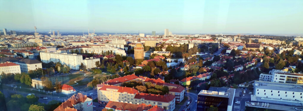 Aussicht auf Wien über den Favoritner Wasserturm