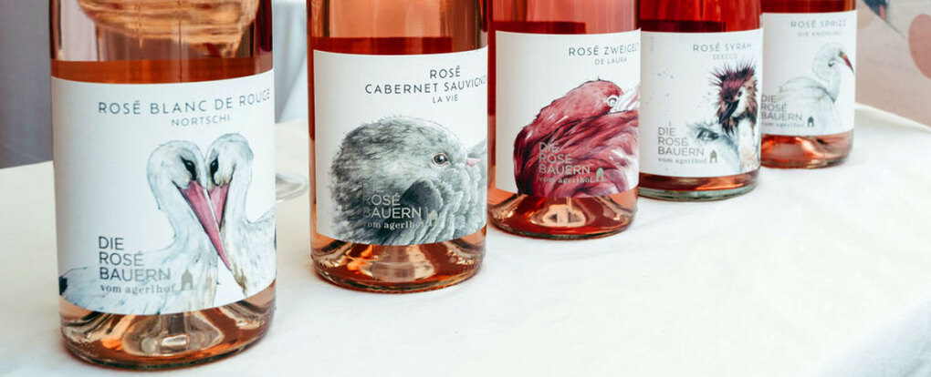 Nur ein Teil des Rosé-Sortiments am agerlhof © agerlhof